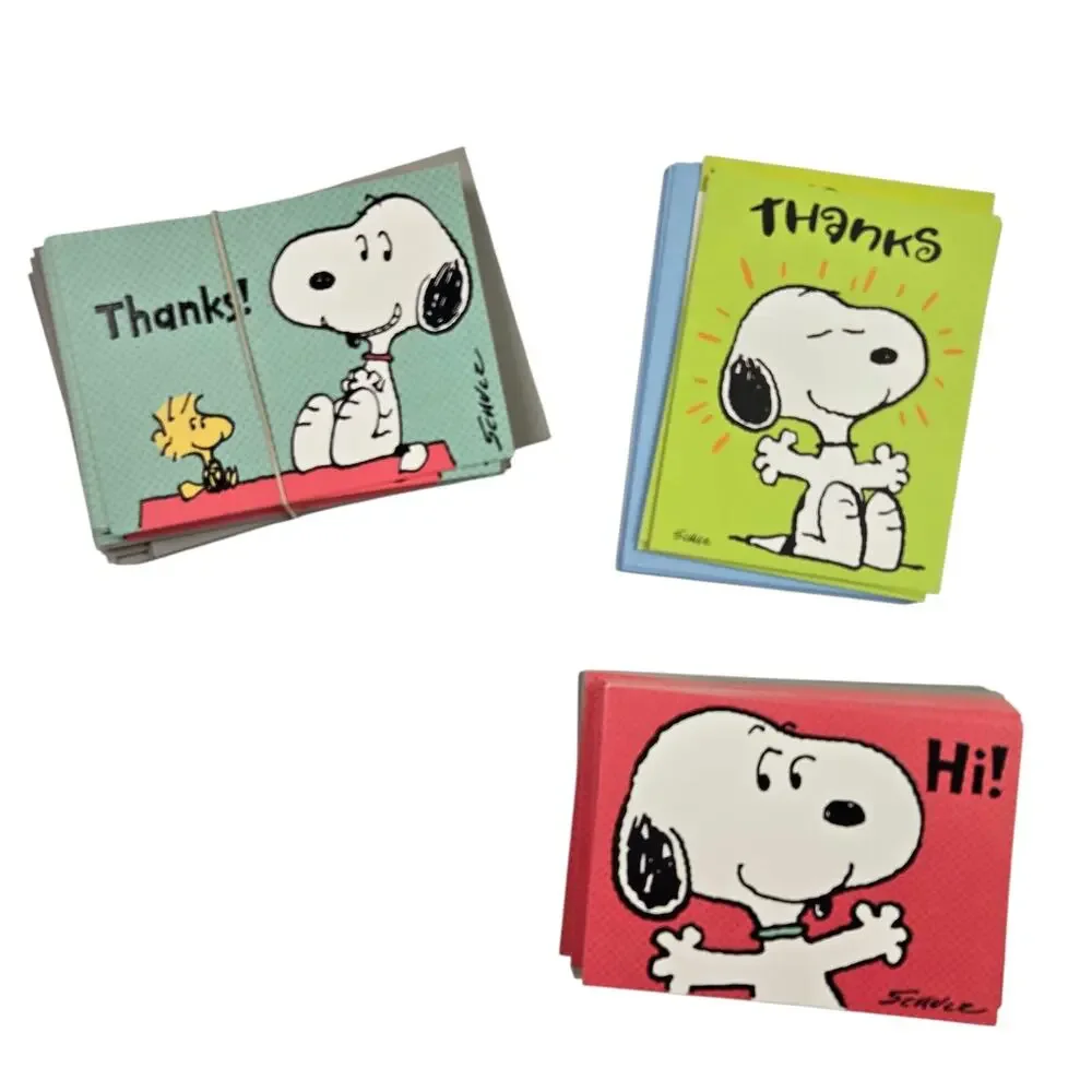 Peanuts Greeting Card Lot Thank You Birthday Blank Hallmark Dayspring Snoopy